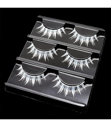 Amazon | ホワイトまつげ 2ペア 白つけまつげ 防水 自己粘着まつげ 3d